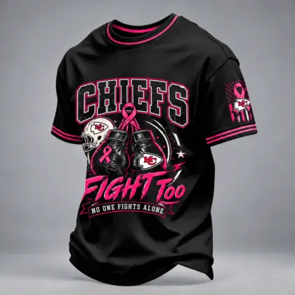 Kansas City Chiefs | Premium NFL No One Fights Alone Breast Cancer Awareness T-Shirt TD