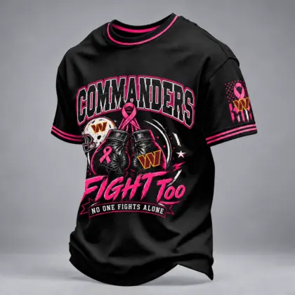 Washington Commanders | Premium NFL No One Fights Alone Breast Cancer Awareness T-Shirt TD