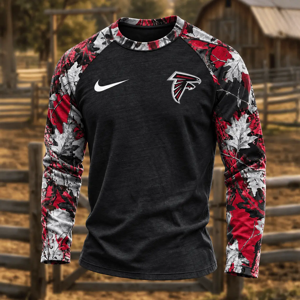 Atlanta Falcons | Premium NFL Camo Hunting Long Sleeve Shirt TD