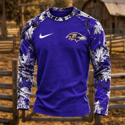 Baltimore Ravens | Premium NFL Camo Hunting Long Sleeve Shirt TD