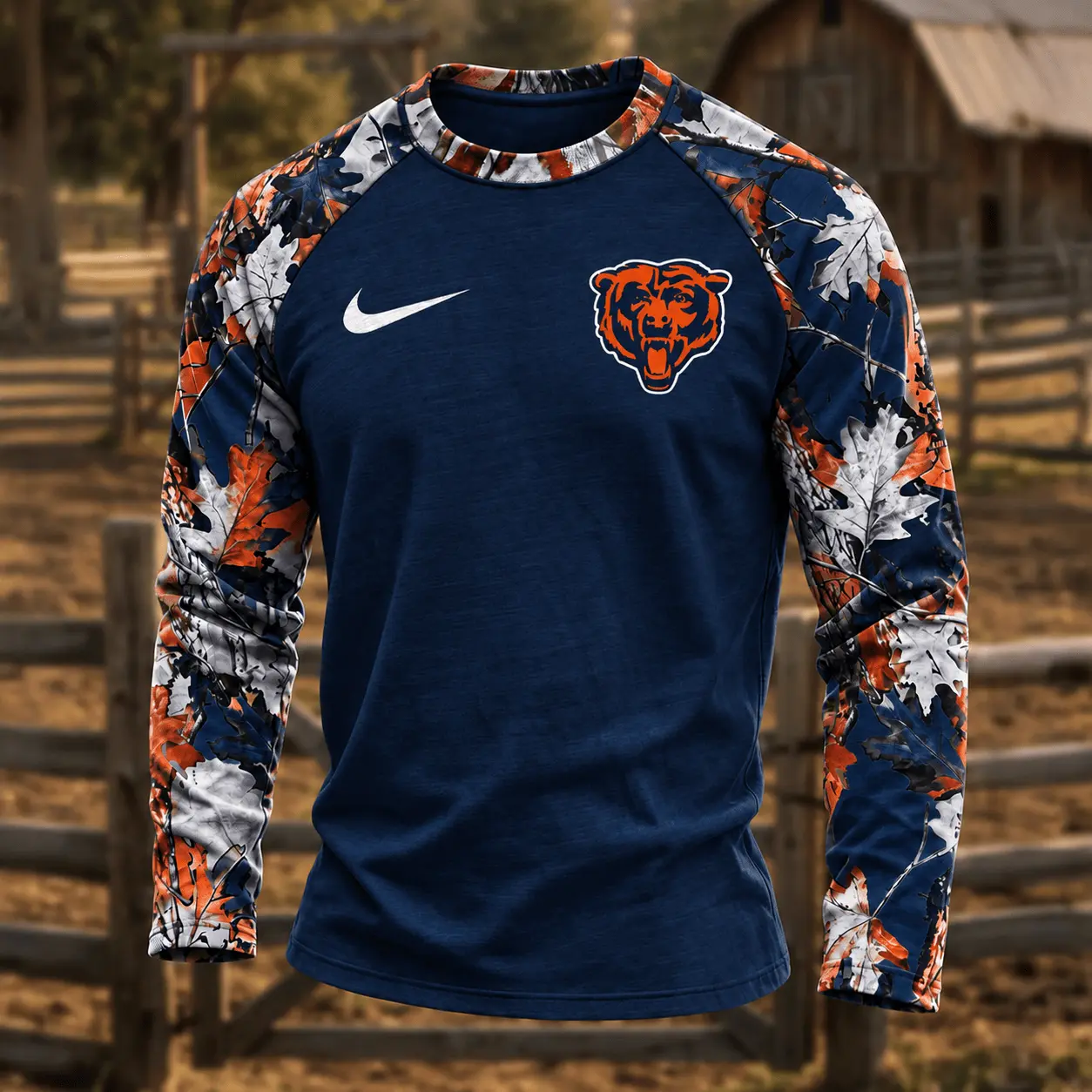 Chicago Bears | Premium NFL Camo Hunting Long Sleeve Shirt TD