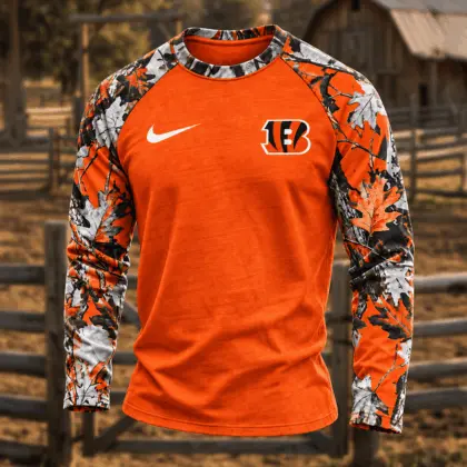Cincinnati Bengals | Premium NFL Camo Hunting Long Sleeve Shirt TD