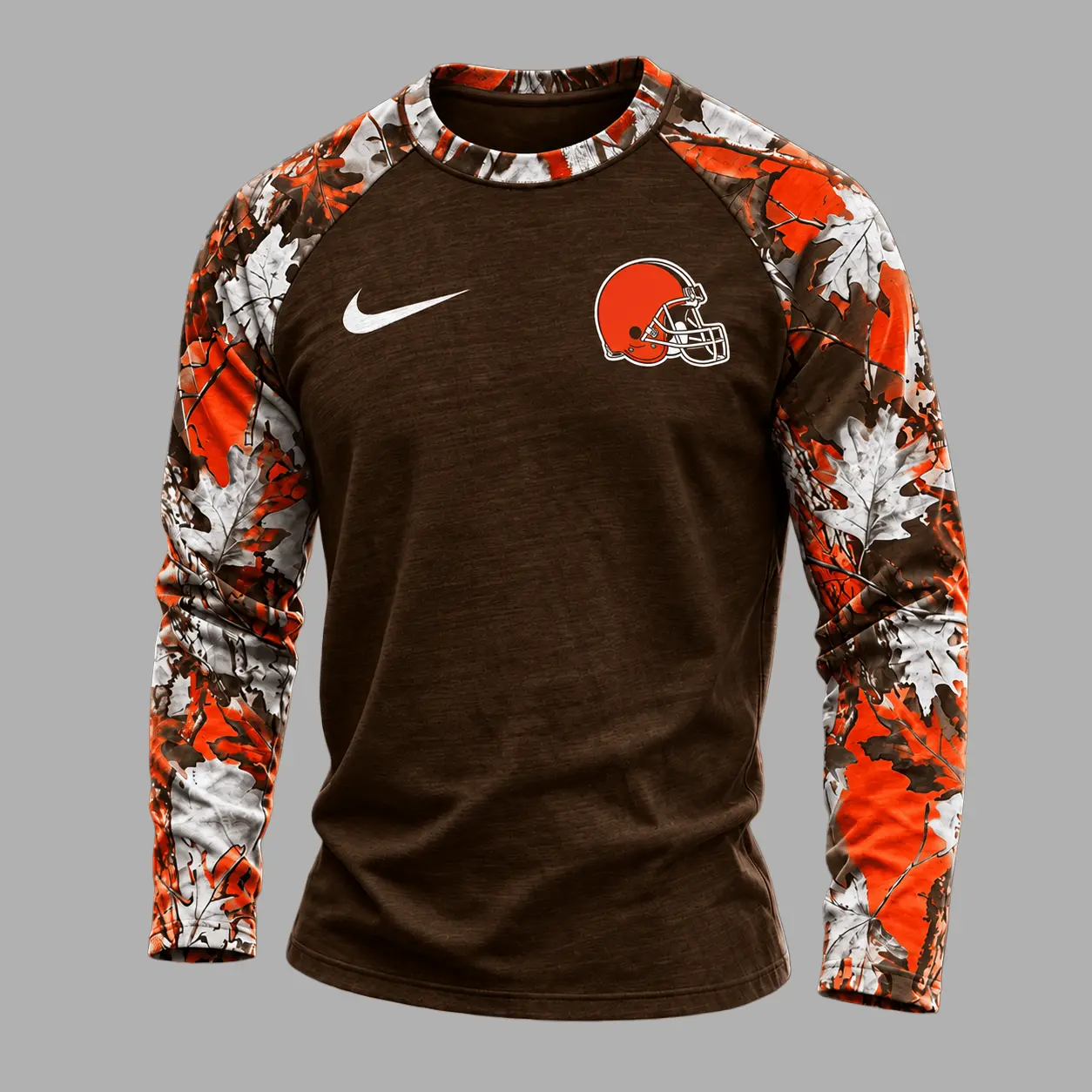 Cleveland Browns | Premium NFL Camo Hunting Long Sleeve Shirt TD - Image 2