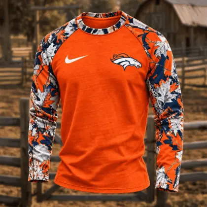 Denver Broncos | Premium NFL Camo Hunting Long Sleeve Shirt TD