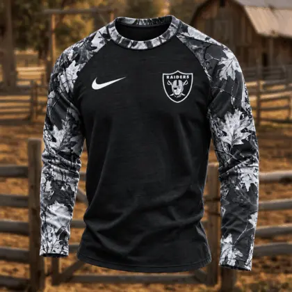 Las Vegas Raiders | Premium NFL Camo Hunting Long Sleeve Shirt TD