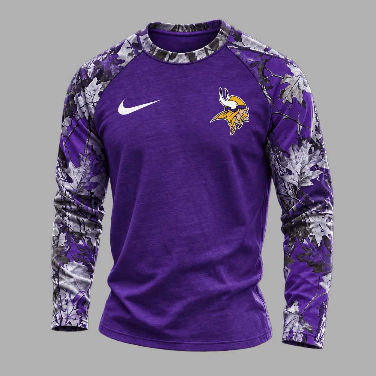 Minnesota Vikings | Premium NFL Camo Hunting Long Sleeve Shirt TD - Image 2