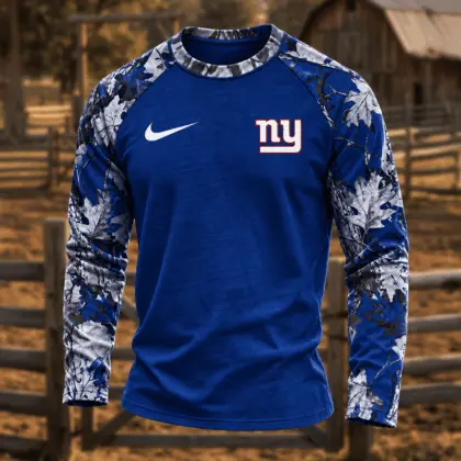New York Giants | Premium NFL Camo Hunting Long Sleeve Shirt TD