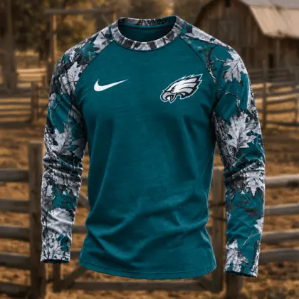 Philadelphia Eagles | Premium NFL Camo Hunting Long Sleeve Shirt TD