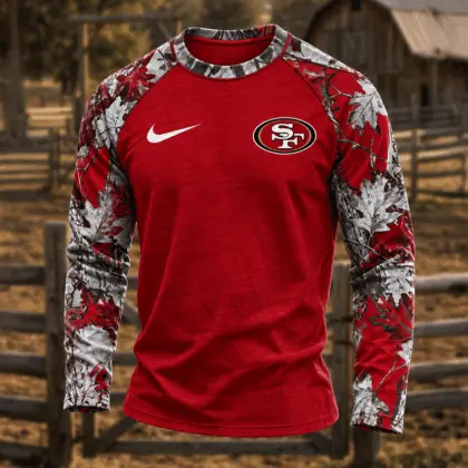 San Francisco 49ers | Premium NFL Camo Hunting Long Sleeve Shirt TD