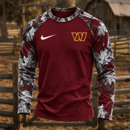 Washington Commanders | Premium NFL Camo Hunting Long Sleeve Shirt TD