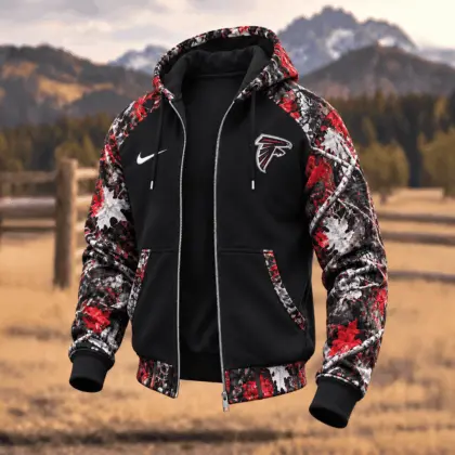Atlanta Falcons | Premium NFL Camo Hunting Zip Hoodie TD