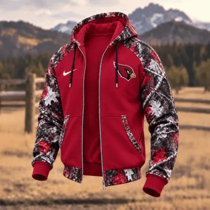 Arizona Cardinals | Premium NFL Camo Hunting Zip Hoodie TD