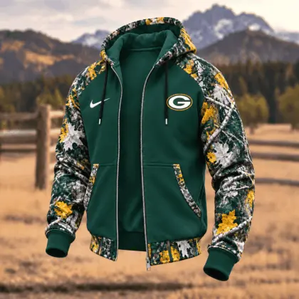 Green Bay Packers | Premium NFL Camo Hunting Zip Hoodie TD