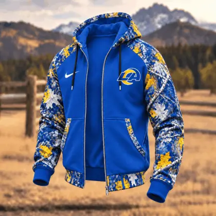 Los Angeles Rams | Premium NFL Camo Hunting Zip Hoodie TD