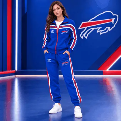 Buffalo Bills | Premium NFL Classic Varsity Stripe Team Logo Jacket & Jogger Set TD