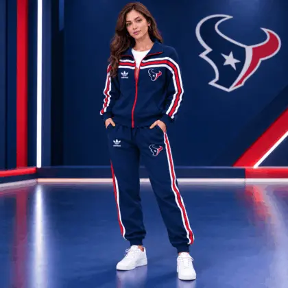 Houston Texans | Premium NFL Classic Varsity Stripe Team Logo Jacket & Jogger Set TD