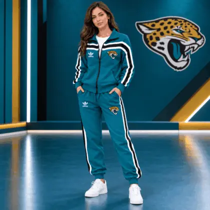 Jacksonville Jaguars | Premium NFL Classic Varsity Stripe Team Logo Jacket & Jogger Set TD