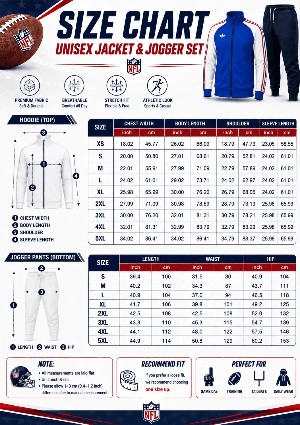 Jacksonville Jaguars | Premium NFL Classic Varsity Stripe Team Logo Jacket & Jogger Set TD - Image 2