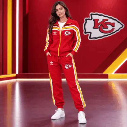 Kansas City Chiefs | Premium NFL Classic Varsity Stripe Team Logo Jacket & Jogger Set TD