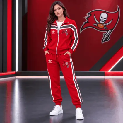 Tampa Bay Buccaneers | Premium NFL Classic Varsity Stripe Team Logo Jacket & Jogger Set TD