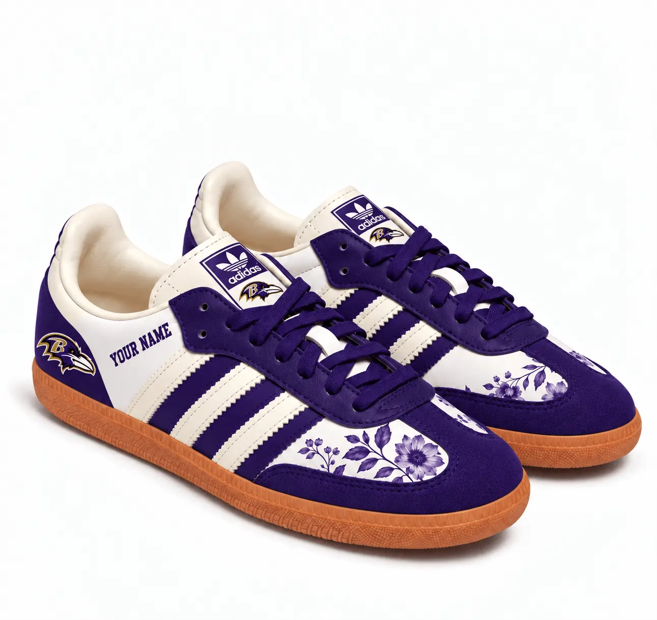 Baltimore Ravens | Premium NFL Team Spirit Floral Heritage Samba Shoes TD