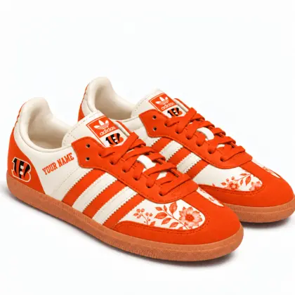 Cincinnati Bengals | Premium NFL Team Spirit Floral Heritage Samba Shoes TD