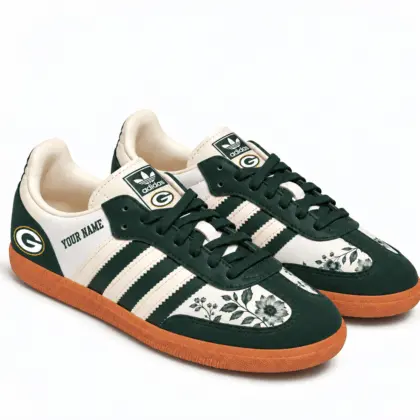 Green Bay Packers | Premium NFL Team Spirit Floral Heritage Samba Shoes TD