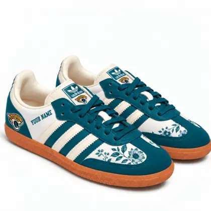 Jacksonville Jaguars | Premium NFL Team Spirit Floral Heritage Samba Shoes TD