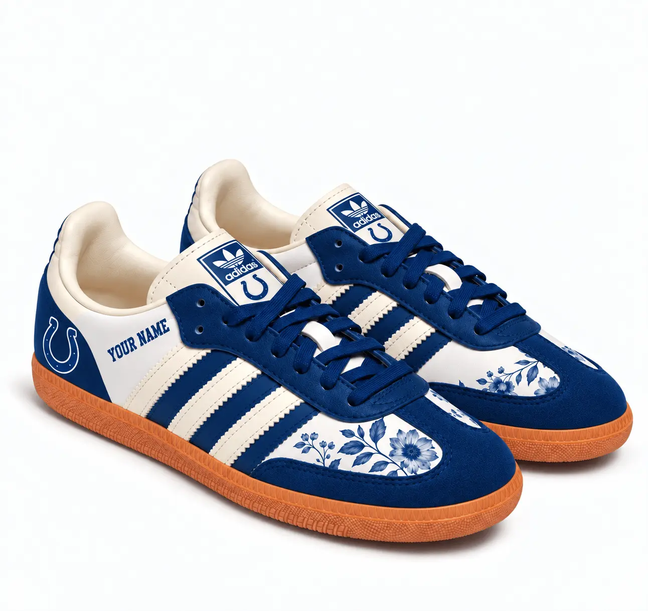 Indianapolis Colts | Premium NFL Team Spirit Floral Heritage Samba Shoes TD