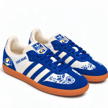 Los Angeles Rams | Premium NFL Team Spirit Floral Heritage Samba Shoes TD
