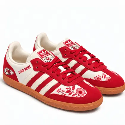 Kansas City Chiefs | Premium NFL Team Spirit Floral Heritage Samba Shoes TD