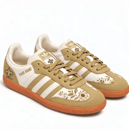 New Orleans Saints | Premium NFL Team Spirit Floral Heritage Samba Shoes TD