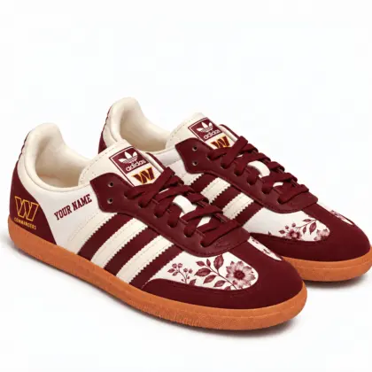 Washington Commanders | Premium NFL Team Spirit Floral Heritage Samba Shoes TD