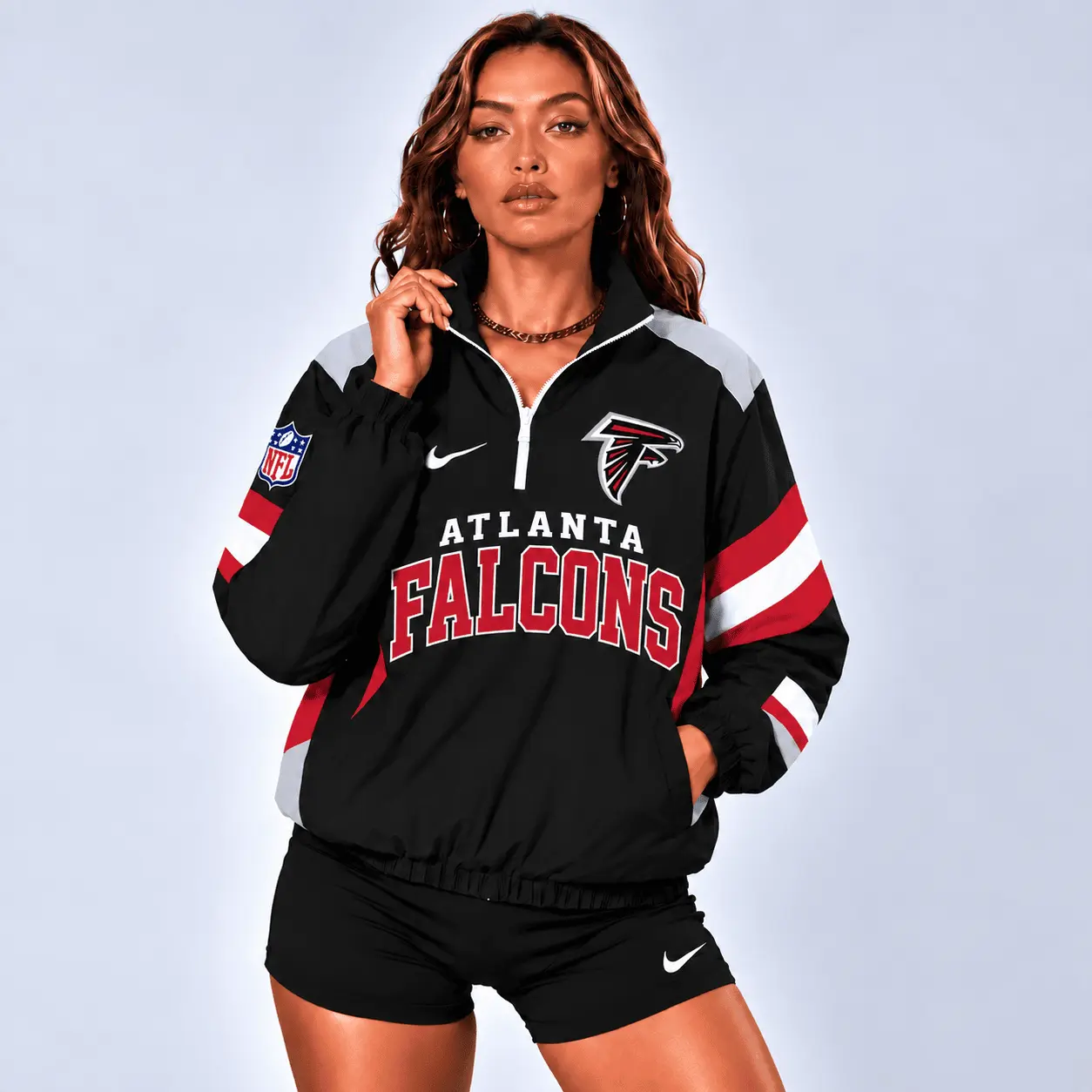 Atlanta Falcons | Premium NFL Retro Colorblock Zipper Jackets NTT - Image 2