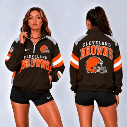 Cleveland Browns | Premium NFL Retro Colorblock Zipper Jackets NTT