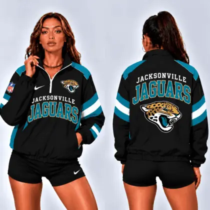 Jacksonville Jaguars | Premium NFL Retro Colorblock Zipper Jackets NTT