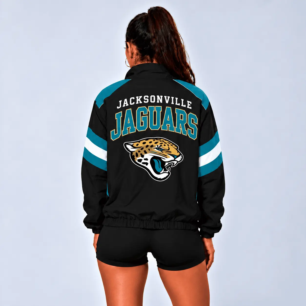 Jacksonville Jaguars | Premium NFL Retro Colorblock Zipper Jackets NTT - Image 3
