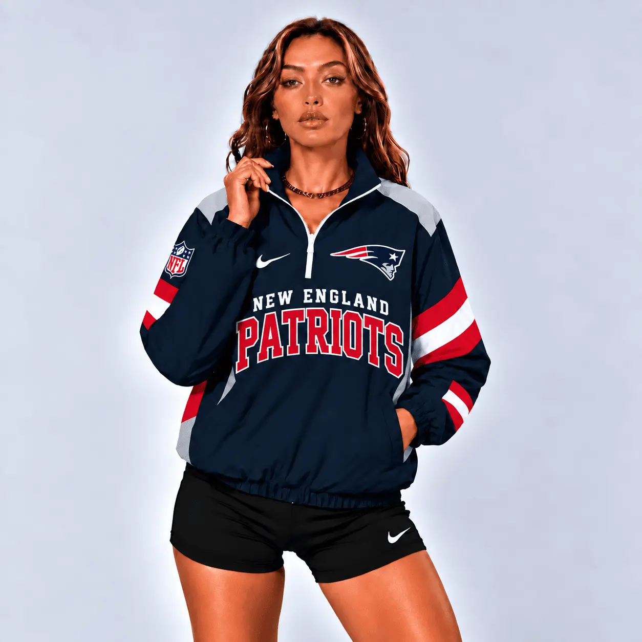 New England Patriots | Premium NFL Retro Colorblock Zipper Jackets NTT - Image 2