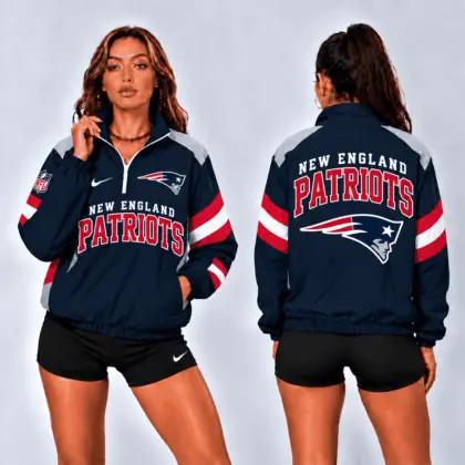 New England Patriots | Premium NFL Retro Colorblock Zipper Jackets NTT