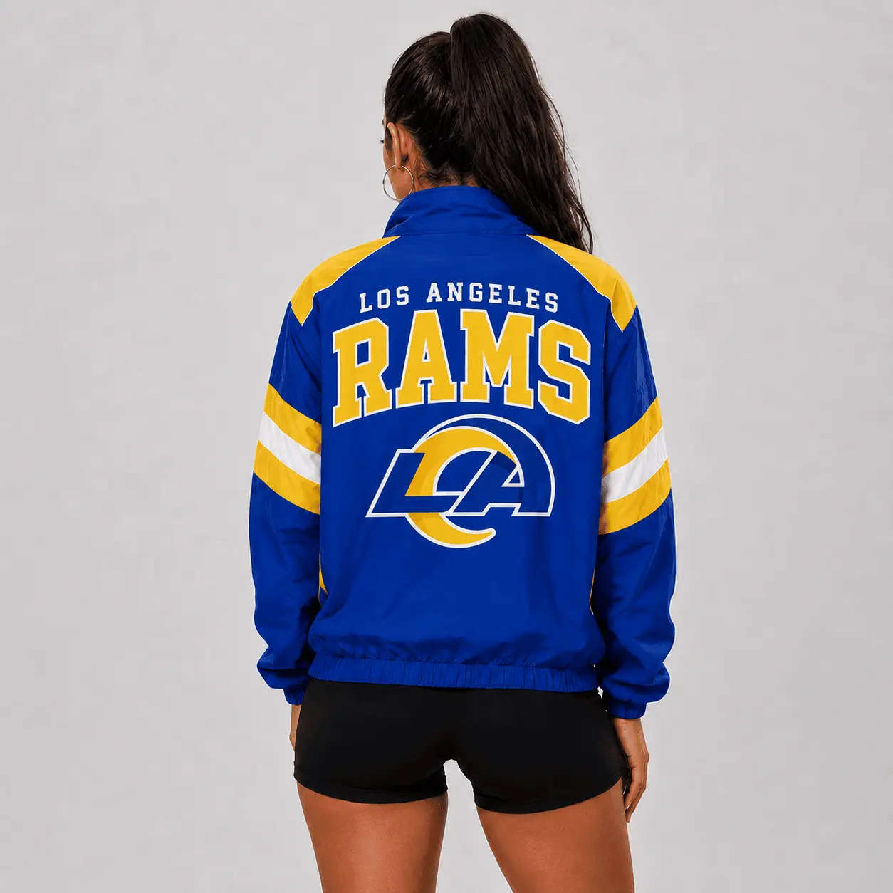 Los Angeles Rams | Premium NFL Retro Colorblock Zipper Jackets NTT - Image 3