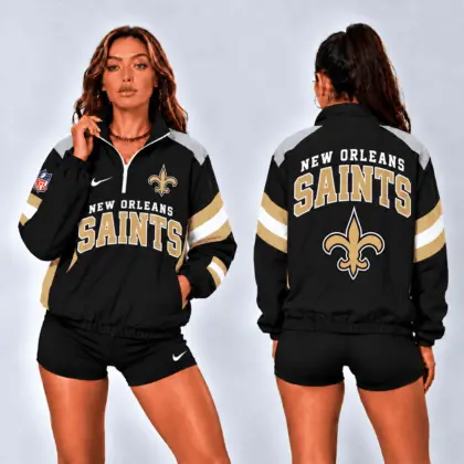 New Orleans Saints | Premium NFL Retro Colorblock Zipper Jackets NTT