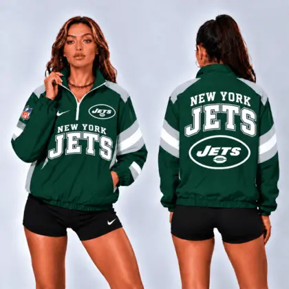 New York Jets | Premium NFL Retro Colorblock Zipper Jackets NTT