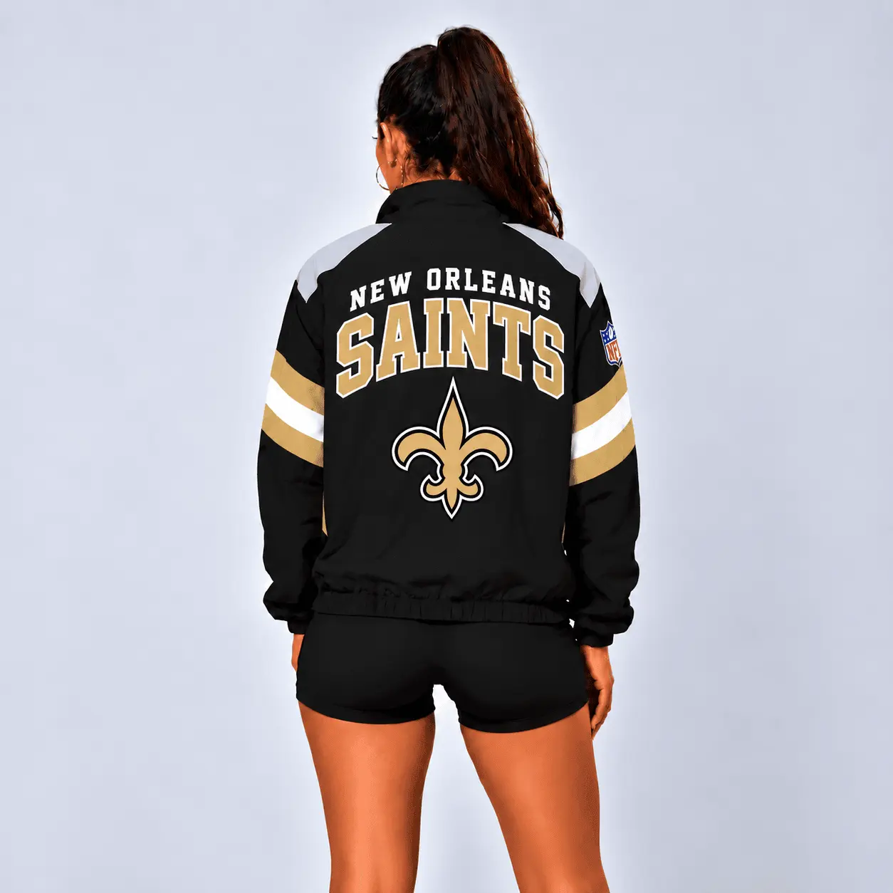 New Orleans Saints | Premium NFL Retro Colorblock Zipper Jackets NTT - Image 3