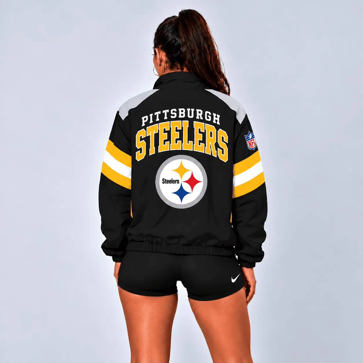 Pittsburgh Steelers | Premium NFL Retro Colorblock Zipper Jackets NTT - Image 3