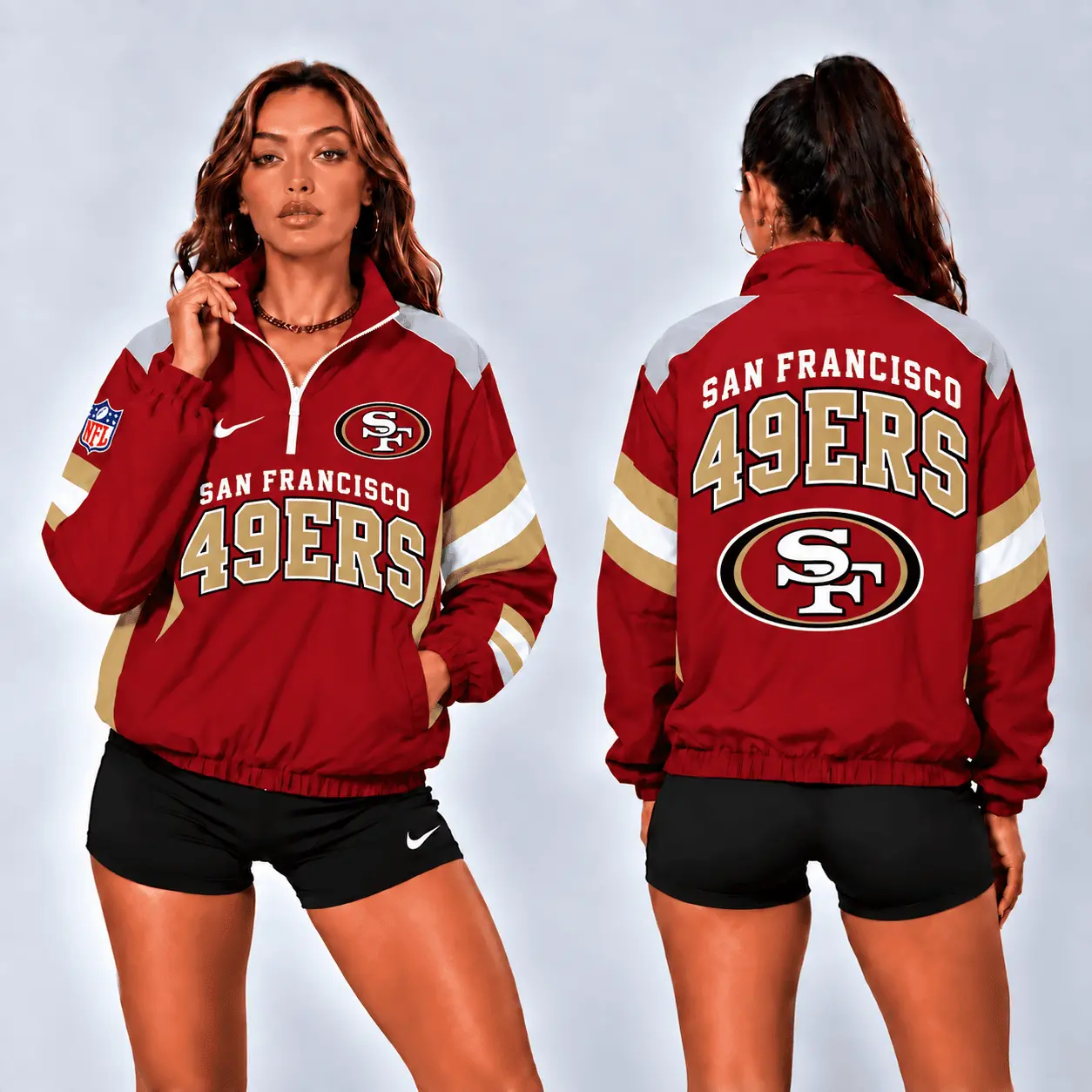 San Francisco 49ers | Premium NFL Retro Colorblock Zipper Jackets NTT