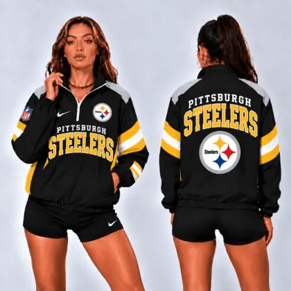 Pittsburgh Steelers | Premium NFL Retro Colorblock Zipper Jackets NTT