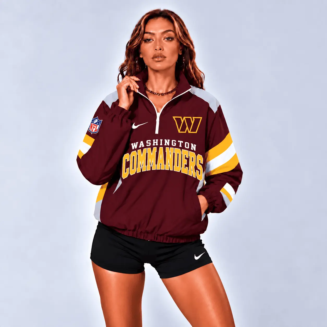 Washington Commanders | Premium NFL Retro Colorblock Zipper Jackets NTT - Image 2