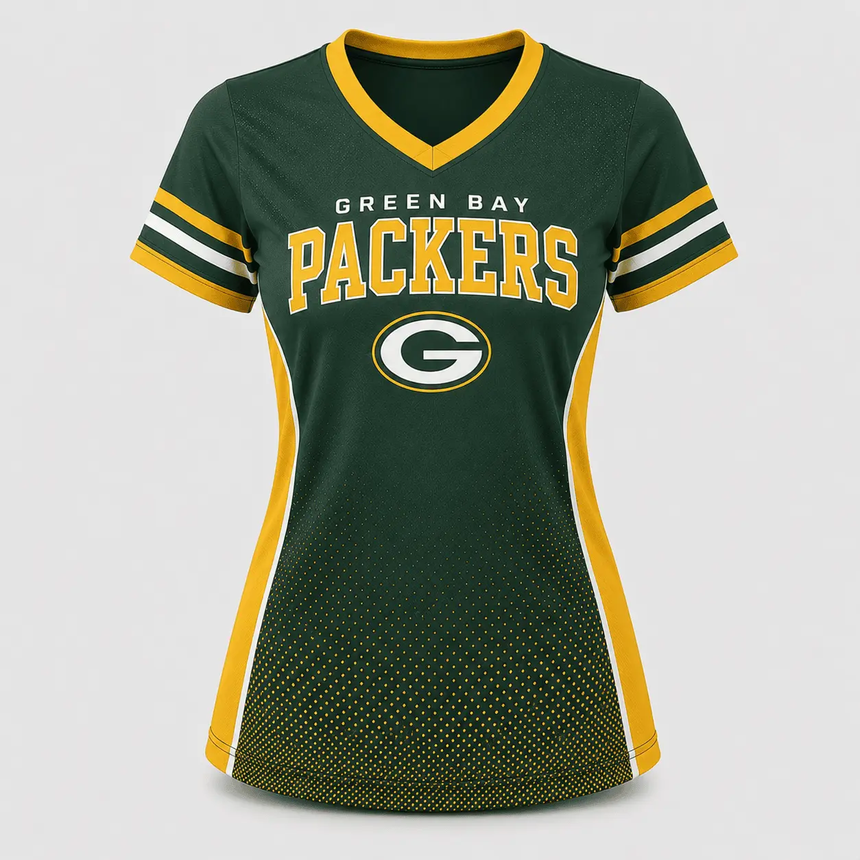 Green Bay Packers | Premium NFL Women's Gridiron Comfort V-neck & Short Set NTD - Image 3