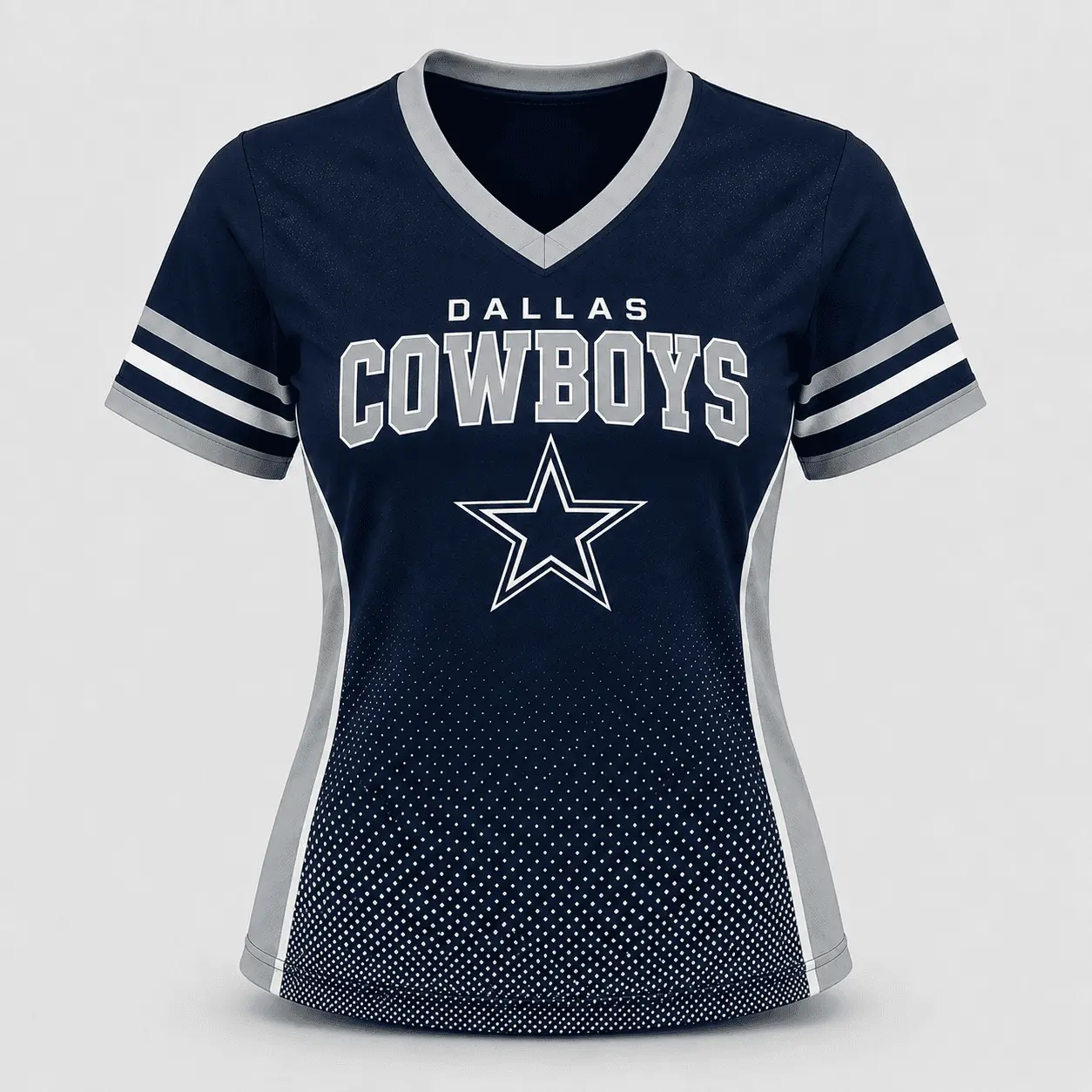Dallas Cowboys | Premium NFL Women's Gridiron Comfort V-neck & Short Set NTD - Image 3