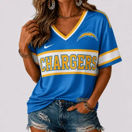 Los Angeles Chargers | Premium NFL Varsity Game Day V-Neck Jersey NTD